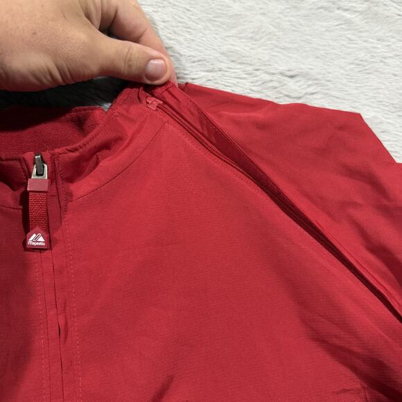 Washington Nationals Jacket Mens 2XL MLB Baseball Windbreaker 1/4 Zip Up Light - Picture 4 of 13